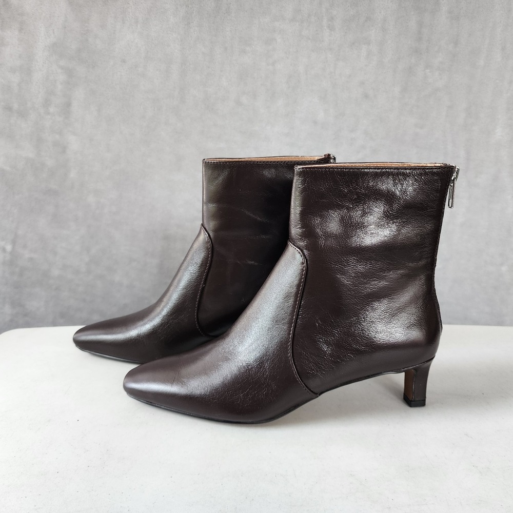 Madewell Dark Brown Leather Ankle Boots - Picture 6 of 13